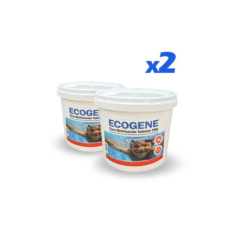 CLORO MULTIFUNCION ECOGENE. PISCINAS DE LINER Y POLIESTER | 5KG | 2uds