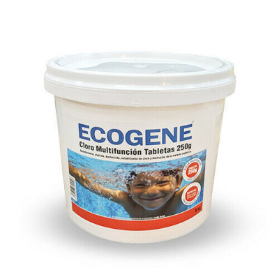 CLORO MULTIFUNCION ECOGENE. PISCINAS DE LINER Y POLIESTER | TABLETAS 250gr | 5KG