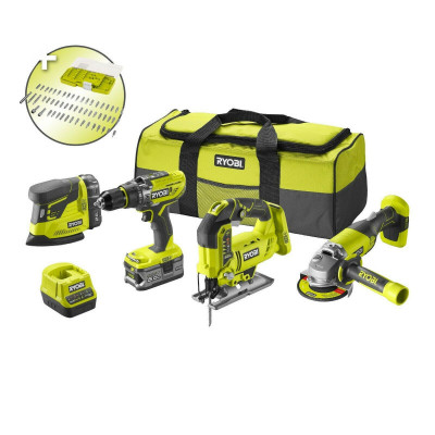 KIT RYOBI DE 4 HERRAMIENTAS DE BATERIA | 18V | ONE+