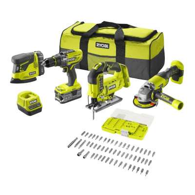 KIT RYOBI DE 4 HERRAMIENTAS DE BATERIA | 18V | ONE+