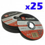 PACK 25 DISCOS CORTE FINO METAL EINHELL | 115x1,0x22,23mm
