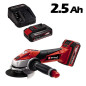 AMOLADORA EINHELL TE-AG 18/115 Li CON CARGADOR Y BATERIA 2.5Ah