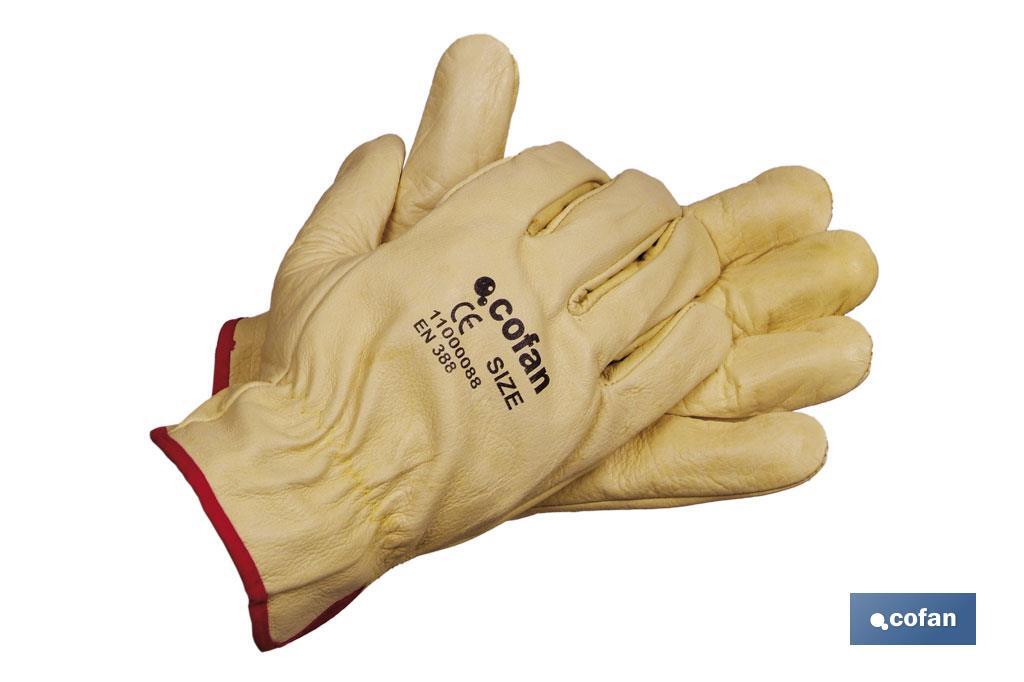 GUANTES PIEL VACUNO AMARILLO T-8