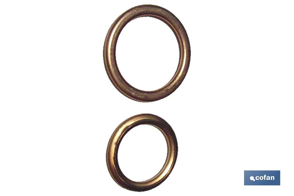 ARANDELA DE COBRE PARA TAPON CARTER 18X24 (PACK: 100 UDS) ARANDELA DE COBRE PARA TAPON CARTER 18X24 (PACK: 100 UDS)