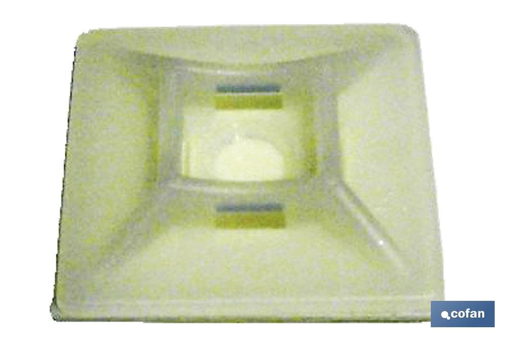 BASE ADHESIVA BRIDAS 12X12 (PACK: 100 UDS) BASE ADHESIVA BRIDAS 12X12 (PACK: 100 UDS)