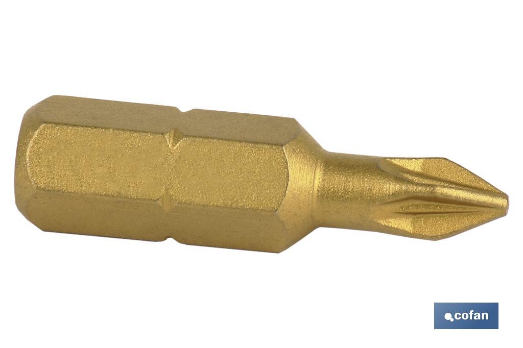 PUNTA TITANIO 1/4 50MM, PZ-1 (PACK: 5 UDS) PUNTA TITANIO 1/4 50MM, PZ-1 (PACK: 5 UDS)