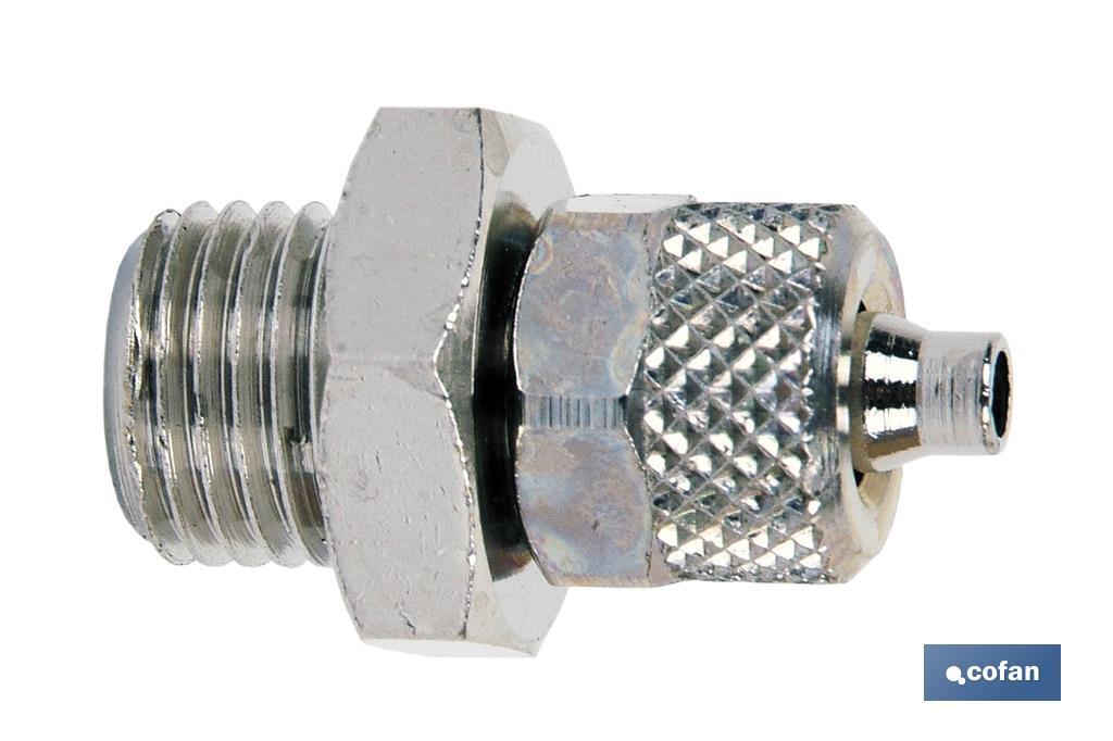 RECTO MACHO ROSCA METRICA T6/4 - M5 (PACK: 1 UDS) RECTO MACHO ROSCA METRICA T6/4 - M5 (PACK: 1 UDS)