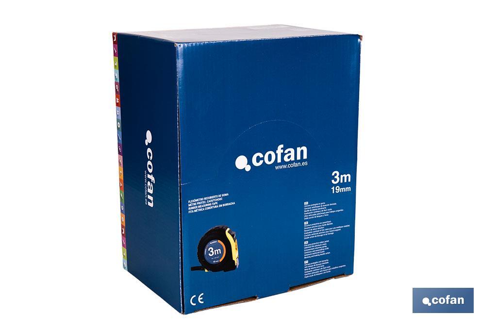 EXPOSITOR DE FLEXÓMETROS CON PROTECCIÓN DE GOMA 19 MM X 3 M 12 UDS. (PACK: 1 UDS)