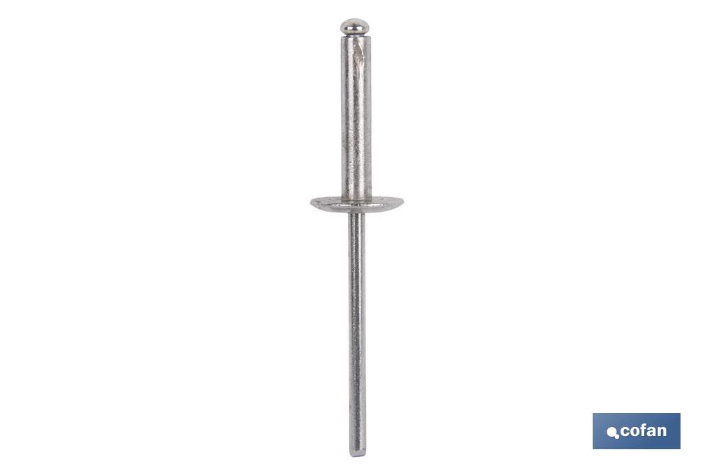 REMACHE ALUMINIO ALA ANCHA D-16  4,8 X 12 MM (PACK: 250 UDS)