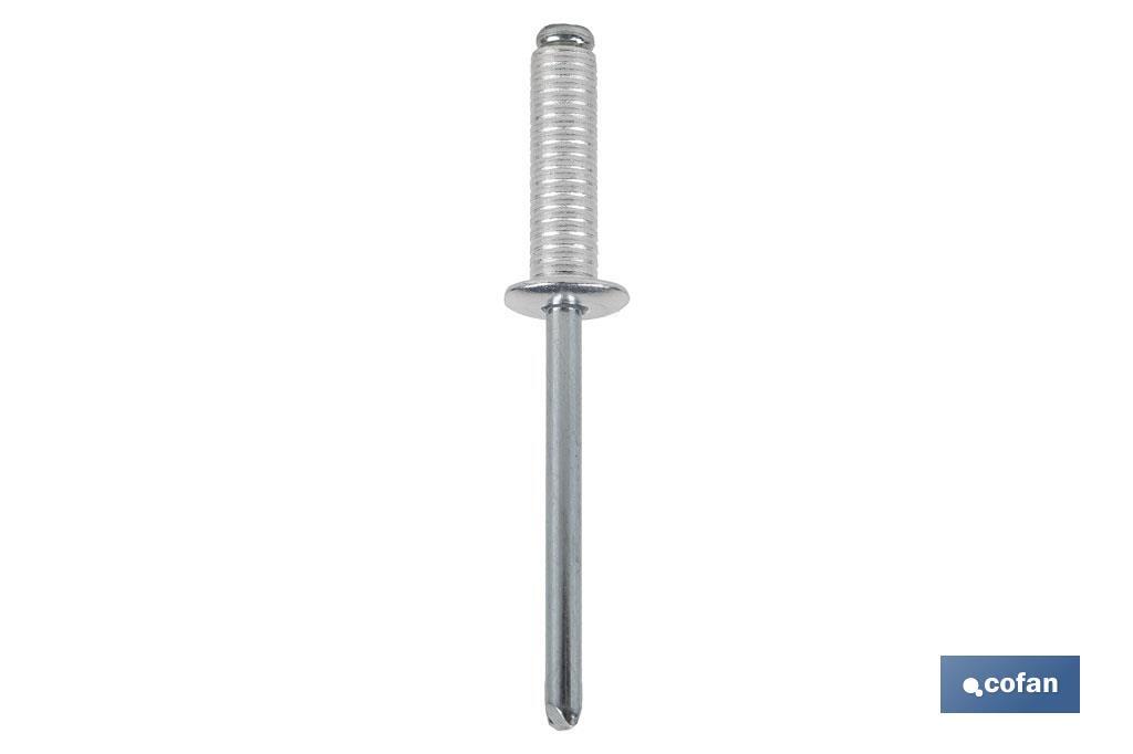 REMACHE ALUMINIO RANURADO 4 X 16 MM (PACK: 500 UDS) REMACHE ALUMINIO RANURADO 4 X 16 MM (PACK: 500 UDS)