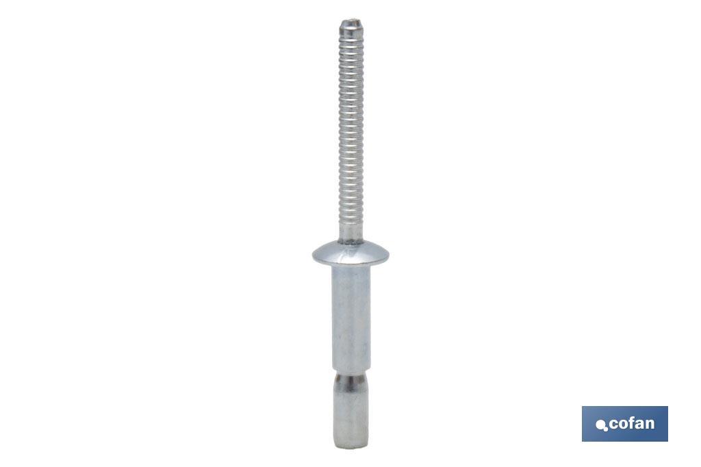 REMACHE ACERO ESTRUCTURAL 4,8 X 14 MM (PACK: 500 UDS) REMACHE ACERO ESTRUCTURAL 4,8 X 14 MM (PACK: 500 UDS)