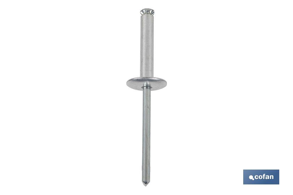 REMACHE FLOR CABEZA ANCHA 4,8 x 35 mm (PACK: 150 UDS)