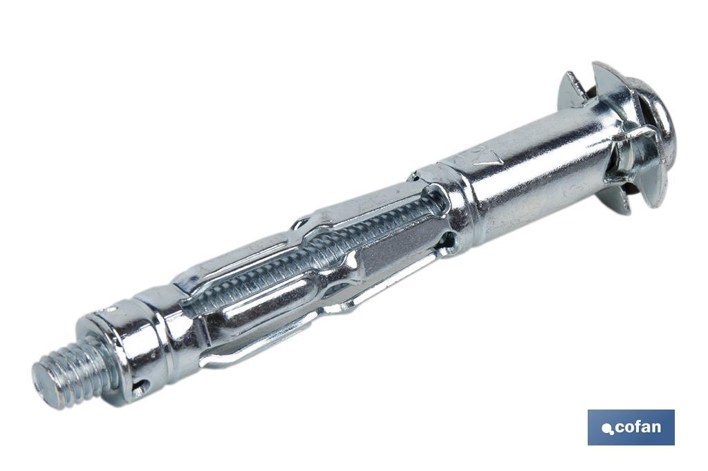 ANCLAJE METÁLICO PARA MATERIALES HUECOS MÁX. 22 MM TORNILLO M4 X 41 MM Ø8 MM (PACK: 100 UDS) ANCLAJE METÁLICO PARA MATERIALES HUECOS MÁX. 22 MM TORNILLO M4 X 41 MM Ø8 MM (PACK: 100 UDS)
