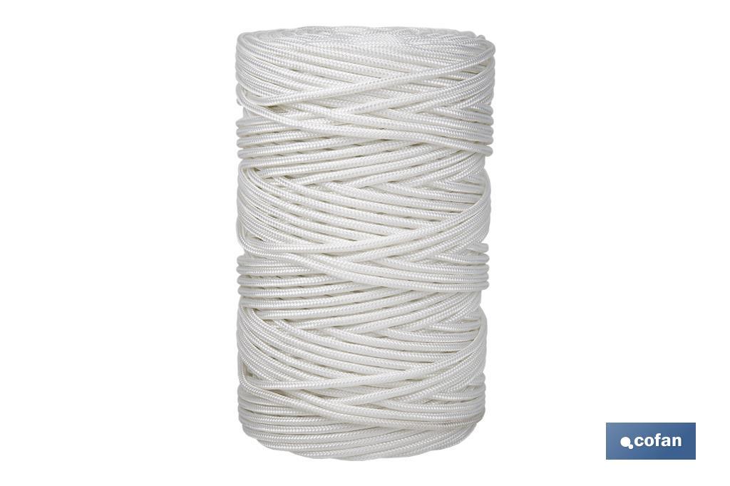 ROLLO GRANDE CORDÓN POLIÉSTER REFORZADO 5 MM 200 M BLANCO (PACK: 1 UDS) ROLLO GRANDE CORDÓN POLIÉSTER REFORZADO 5 MM 200 M BLANCO (PACK: 1 UDS)