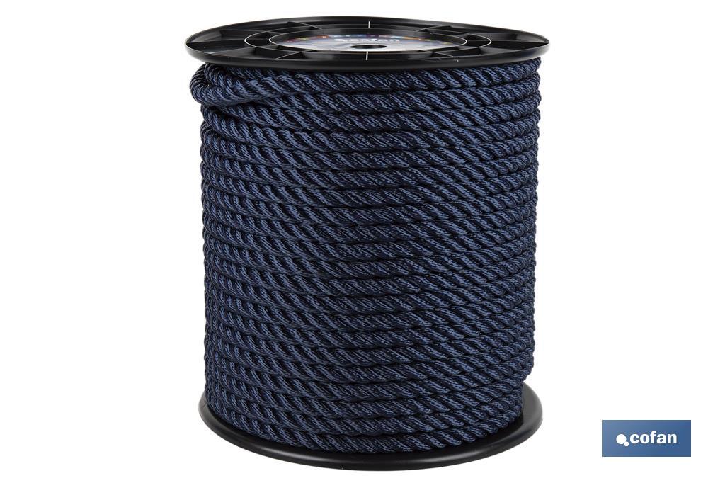 CARRETE CABO DE AMARRE 20 MM 100 M NAVY (PACK: 1 UDS)