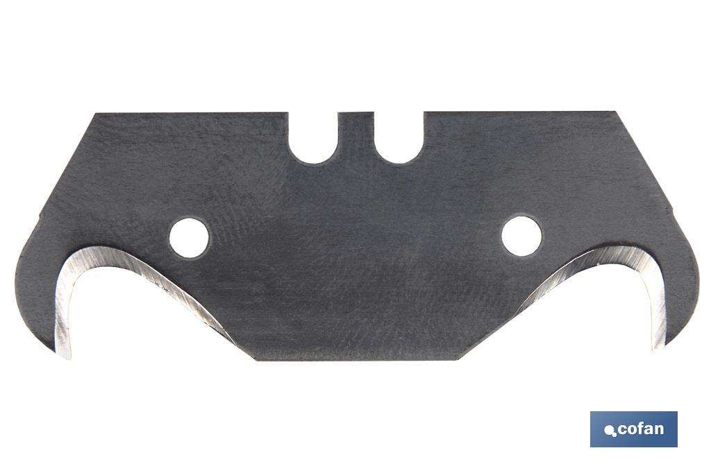 PACK 5 CUCHILLAS TIPO GANCHO CUTTER ZAMAK (PACK: 1 UDS) PACK 5 CUCHILLAS TIPO GANCHO CUTTER ZAMAK (PACK: 1 UDS)