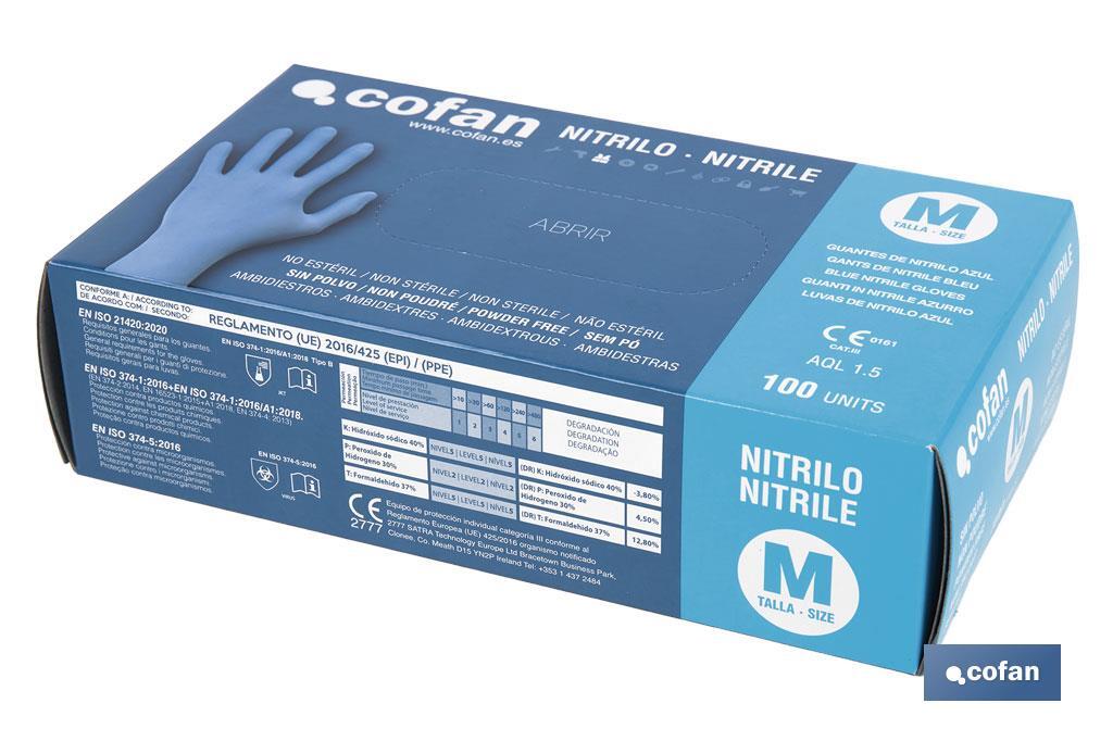 CAJA 100 UNDS. GUANTES DE NITRILO T - M (PACK: 1 UDS) CAJA 100 UNDS. GUANTES DE NITRILO T - M (PACK: 1 UDS)