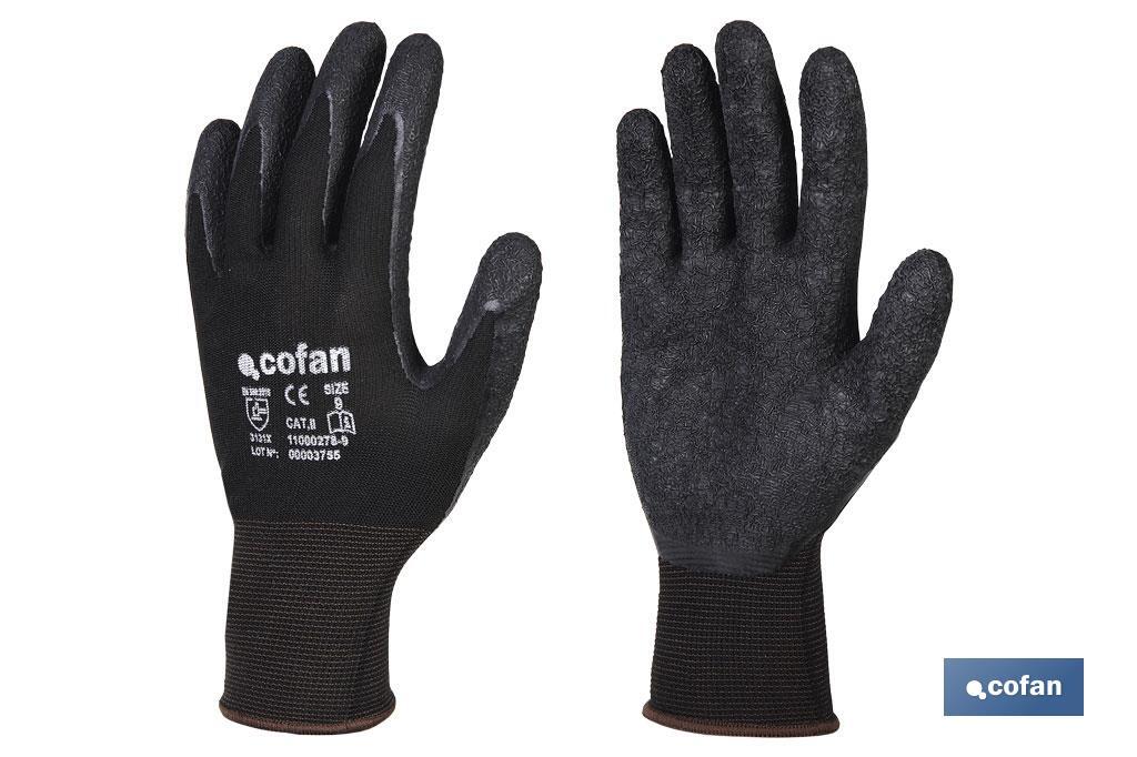 GUANTE SOPORTE POLIESTER IMPREGNADO LATEX NEGRO T-7 venta unitaria (PACK: 1 UDS) GUANTE SOPORTE POLIESTER IMPREGNADO LATEX NEGRO T-7 venta unitaria (PACK: 1 UDS)