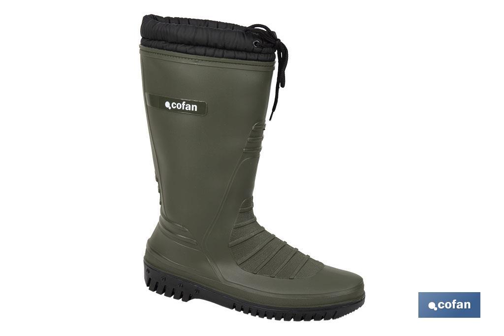 BOTA DE AGUA VERDE/NEGRA CON FORRO POLAR TALLA 47 (PACK: 1 UDS)