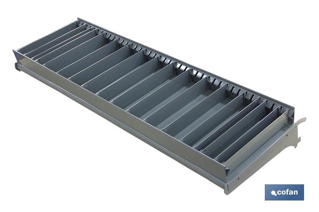 BANDEJA ANGULAR EXPOS.(1000 X 300 MM) + 18 SEPARAD. (PACK: 1 UDS) BANDEJA ANGULAR EXPOS.(1000 X 300 MM) + 18 SEPARAD. (PACK: 1 UDS)
