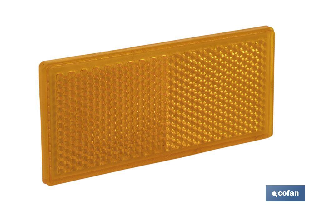 CATADIÓPTRICO RECTANGULAR ÁMBAR 79 X 35 MM ADHESIVO (PACK: 1 UDS) CATADIÓPTRICO RECTANGULAR ÁMBAR 79 X 35 MM ADHESIVO (PACK: 1 UDS)