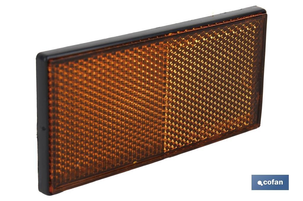 CATADIÓPTRICO RECTANGULAR ÁMBAR 106 X 50 MM ADHESIVO (PACK: 1 UDS) CATADIÓPTRICO RECTANGULAR ÁMBAR 106 X 50 MM ADHESIVO (PACK: 1 UDS)