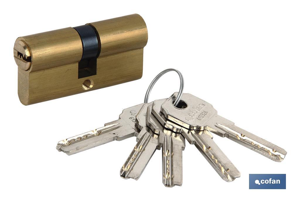 CILINDRO DE SEGURIDAD DE LATÓN PARA LLAVE NORMAL 30/30 - LEVA LARGA IGUALADOS AAA (PACK: 1 UDS) CILINDRO DE SEGURIDAD DE LATÓN PARA LLAVE NORMAL 30/30 - LEVA LARGA IGUALADOS AAA (PACK: 1 UDS)