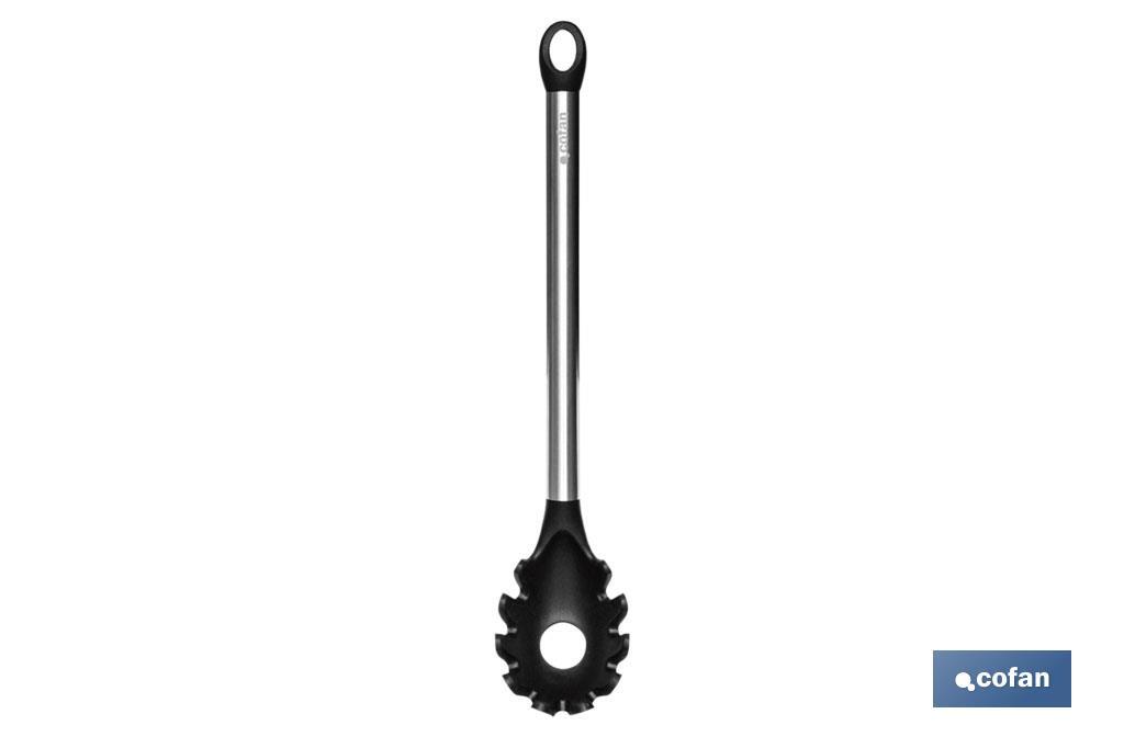 CUCHARA DE PASTA DE ACERO INOX. Y SILICONA MODELO NEIGE 34 CM (PACK: 1 UDS) CUCHARA DE PASTA DE ACERO INOX. Y SILICONA MODELO NEIGE 34 CM (PACK: 1 UDS)