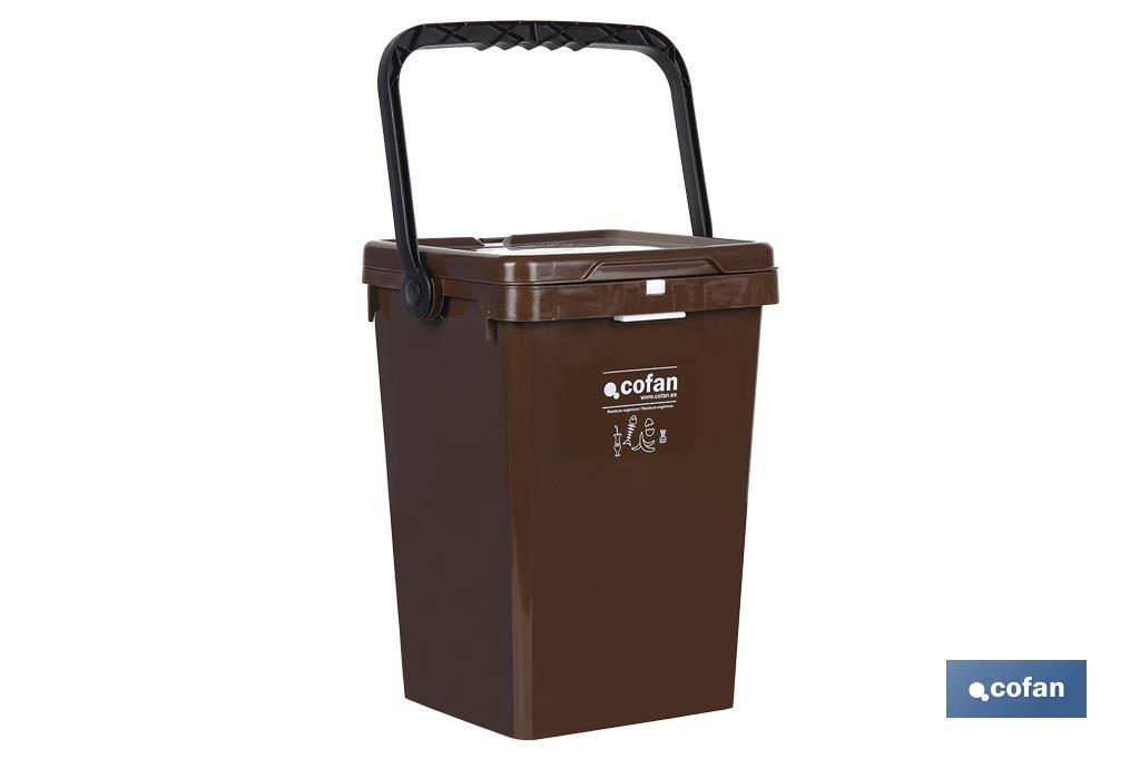 CONTENEDOR MARRON PARA RESIDUOS ORGANICOS 25L (PACK: 1 UDS) CONTENEDOR MARRON PARA RESIDUOS ORGANICOS 25L (PACK: 1 UDS)