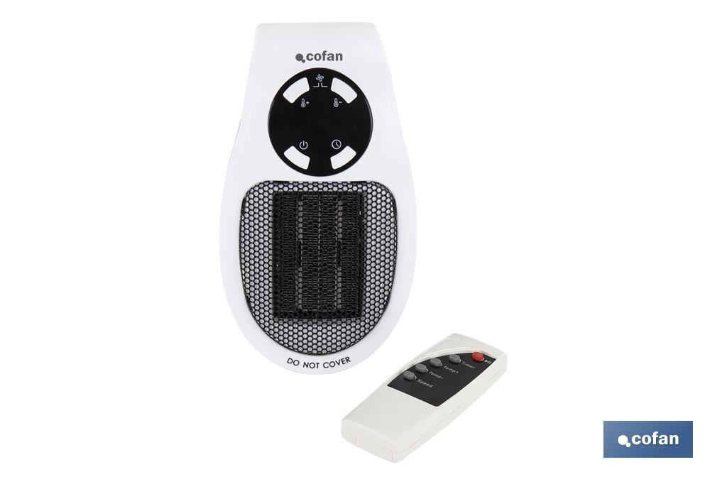 CALEFACTOR CERAMICO DE ENCHUFE CON MANDO A DISTANCIA 500 W (PACK: 1 UDS) CALEFACTOR CERAMICO DE ENCHUFE CON MANDO A DISTANCIA 500 W (PACK: 1 UDS)