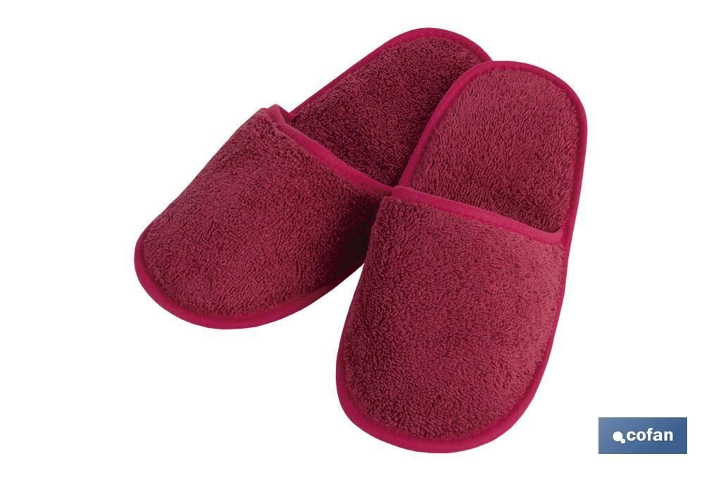 ZAPATILLAS BAÑO BURDEOS MODELO PARIS TALLA.L (PACK: 1 UDS) ZAPATILLAS BAÑO BURDEOS MODELO PARIS TALLA.L (PACK: 1 UDS)