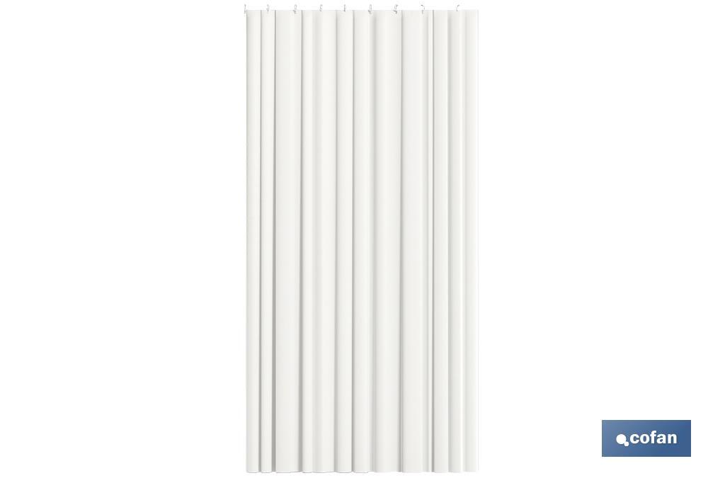 CORTINA DE BAÑO BLANCA POLIÉSTER COLORES 140x200 (PACK: 1 UDS) CORTINA DE BAÑO BLANCA POLIÉSTER COLORES 140x200 (PACK: 1 UDS)
