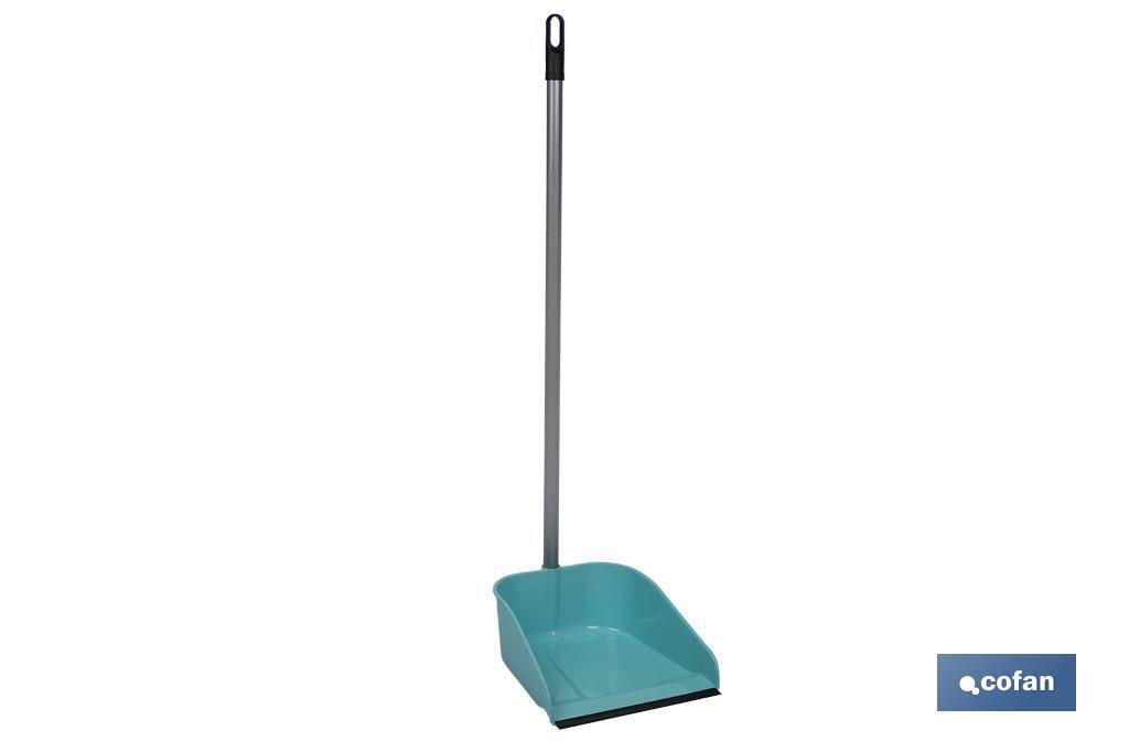 RECOGEDOR FIJO CON GOMA Y MANGO METALICO VERDE AGUA 25 X 23.5 X 85 CM (PACK: 1 UDS) RECOGEDOR FIJO CON GOMA Y MANGO METALICO VERDE AGUA 25 X 23.5 X 85 CM (PACK: 1 UDS)