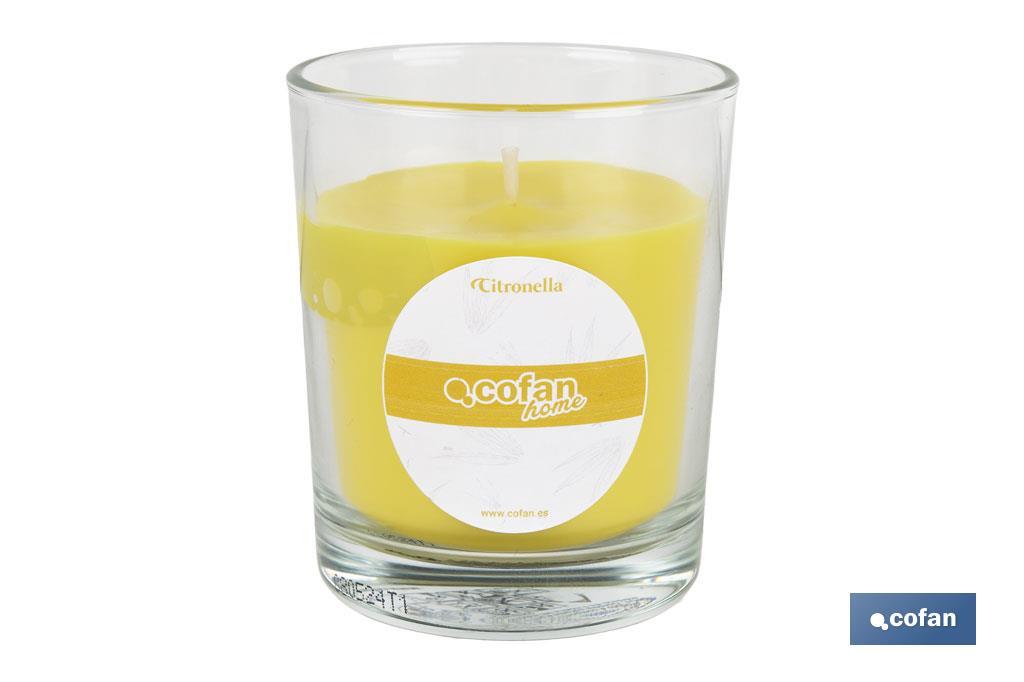 VELA AROMÁTICA DE CITRONELA EN VASO TRANSPARENTE 120 G (PACK: 6 UDS) VELA AROMÁTICA DE CITRONELA EN VASO TRANSPARENTE 120 G (PACK: 6 UDS)