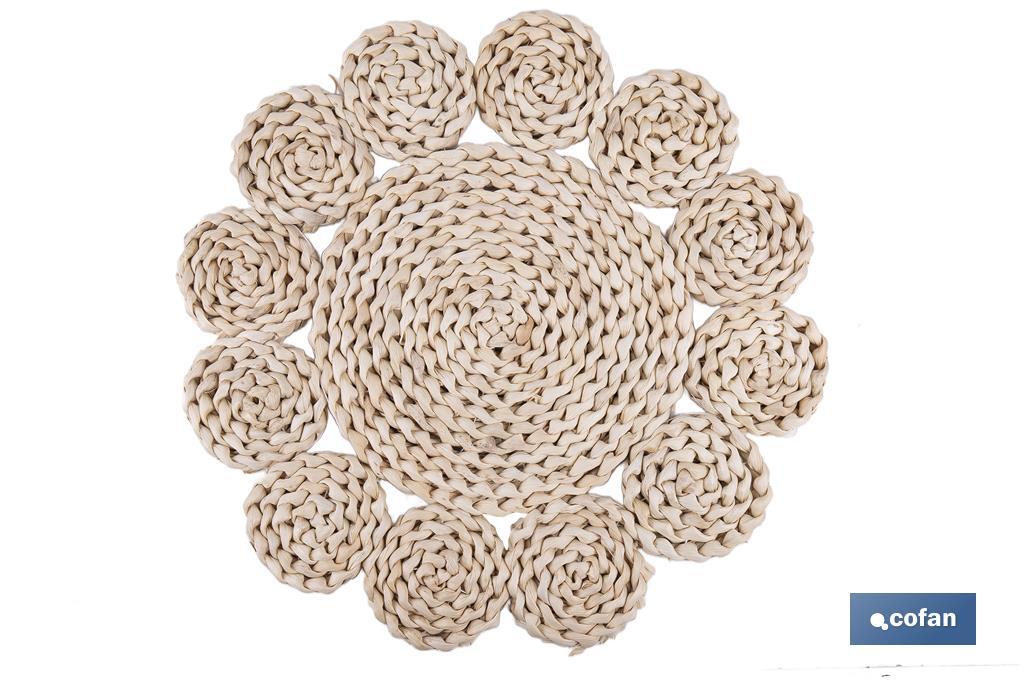 BAJOPLATO FORMA CIRCULOS FIBRA NATURAL MEDIDA 35 CM (PACK: 6 UDS) BAJOPLATO FORMA CIRCULOS FIBRA NATURAL MEDIDA 35 CM (PACK: 6 UDS)