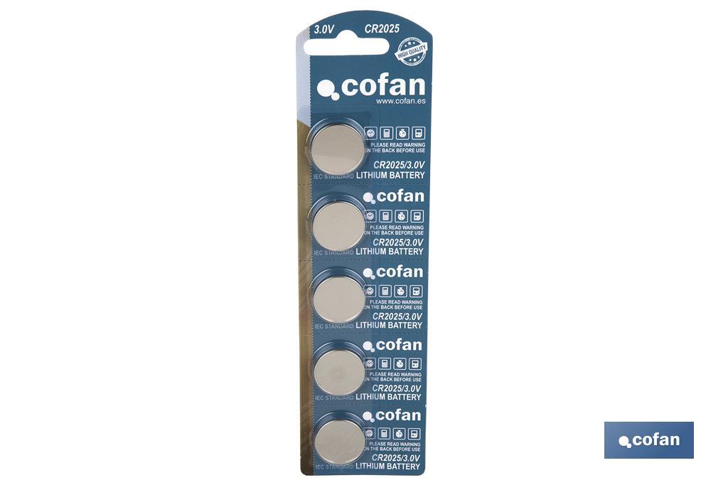 PILA BOTÓN CR2025/3,0V VENTA UNITARIA (PACK: 5 UDS) PILA BOTÓN CR2025/3,0V VENTA UNITARIA (PACK: 5 UDS)
