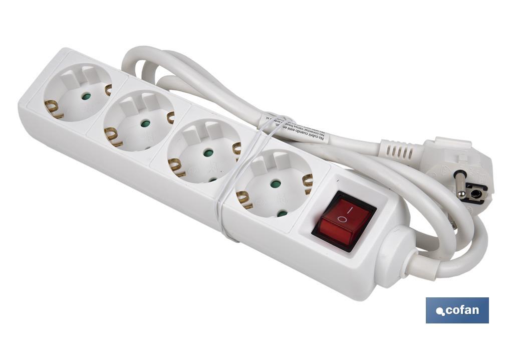 BASE MÚLTIPLE 4T. 1,4M CABLE C/INT. (16A-250V) (PACK: 1 UDS) BASE MÚLTIPLE 4T. 1,4M CABLE C/INT. (16A-250V) (PACK: 1 UDS)