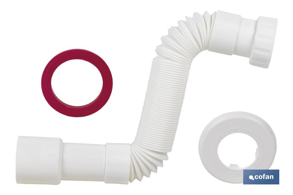 TUBO FLEXIBLE BLANCO 1 1/2 Ø40-50 300-720 MM (PACK: 1 UDS) TUBO FLEXIBLE BLANCO 1 1/2 Ø40-50 300-720 MM (PACK: 1 UDS)