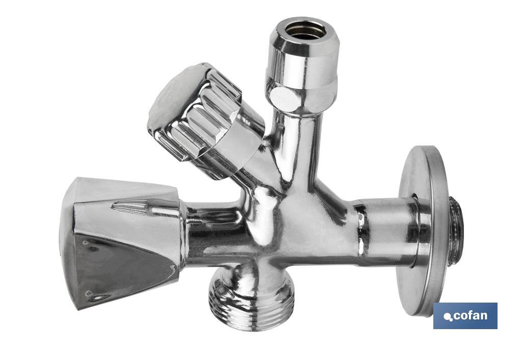 VÁLVULA DE ESCUADRA 1/2 X 3/4 X 3/8 MODELO COMBI (PACK: 1 UDS) VÁLVULA DE ESCUADRA 1/2 X 3/4 X 3/8 MODELO COMBI (PACK: 1 UDS)