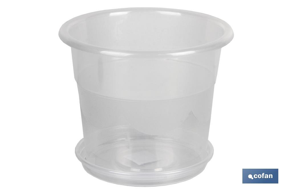 MACETA ORQUIDEA TRANSPARENTE 23.5X20+ PLATO 20CM (PACK: 12 UDS) MACETA ORQUIDEA TRANSPARENTE 23.5X20+ PLATO 20CM (PACK: 12 UDS)
