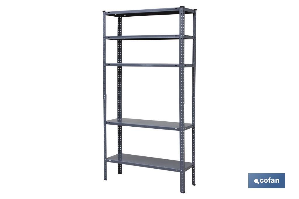 KIT ESTANT. METAL C/TORN. 5 BALDAS 180X90X40 GRIS (PACK: 1 UDS) KIT ESTANT. METAL C/TORN. 5 BALDAS 180X90X40 GRIS (PACK: 1 UDS)