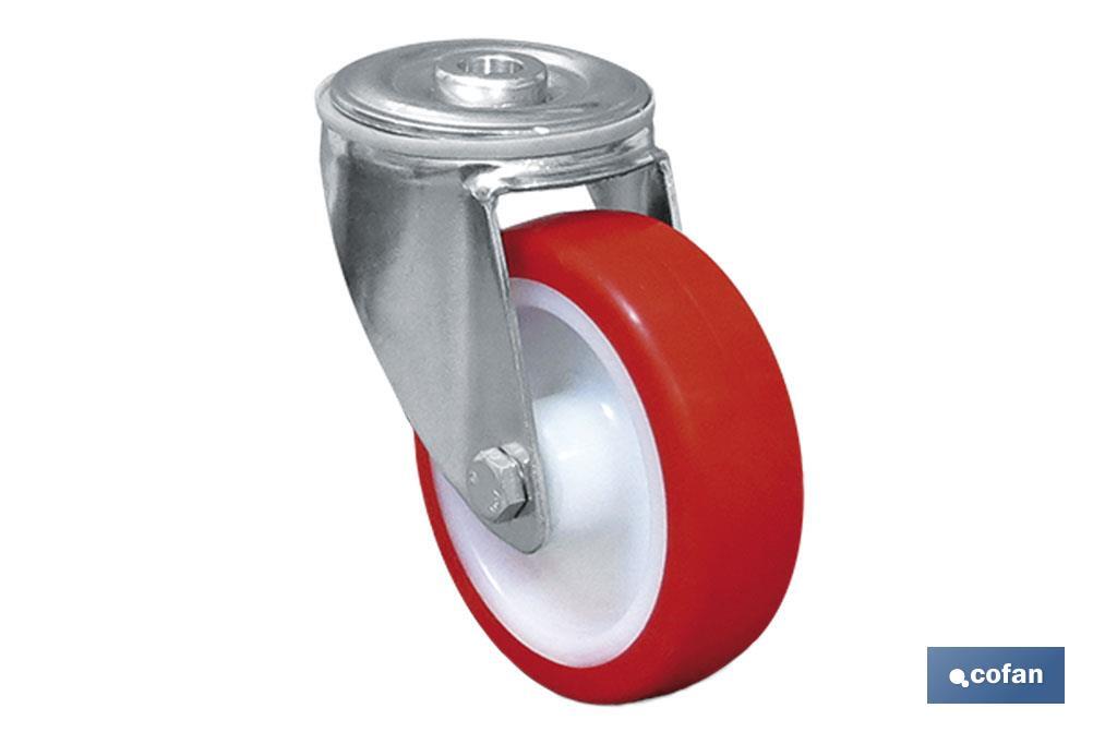 RUEDA POLIURETANO PASANTE Ø80X30MM (PACK: 1 UDS) RUEDA POLIURETANO PASANTE Ø80X30MM (PACK: 1 UDS)