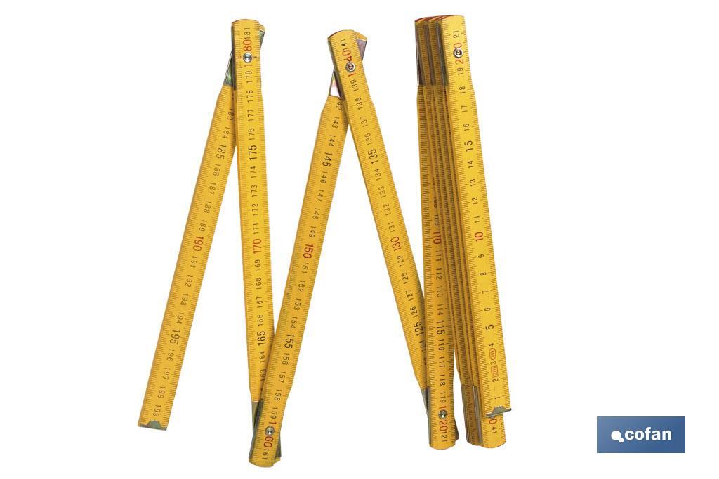 REGLA DE MADERA 2M. COLOR AMARILLO (PACK: 1 UDS) REGLA DE MADERA 2M. COLOR AMARILLO (PACK: 1 UDS)