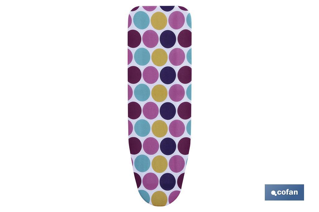 FUNDA ACOLCHADA PARA TABLA DE PLANCHAR 135X53 CIRCULOS (PACK: 1 UDS) FUNDA ACOLCHADA PARA TABLA DE PLANCHAR 135X53 CIRCULOS (PACK: 1 UDS)