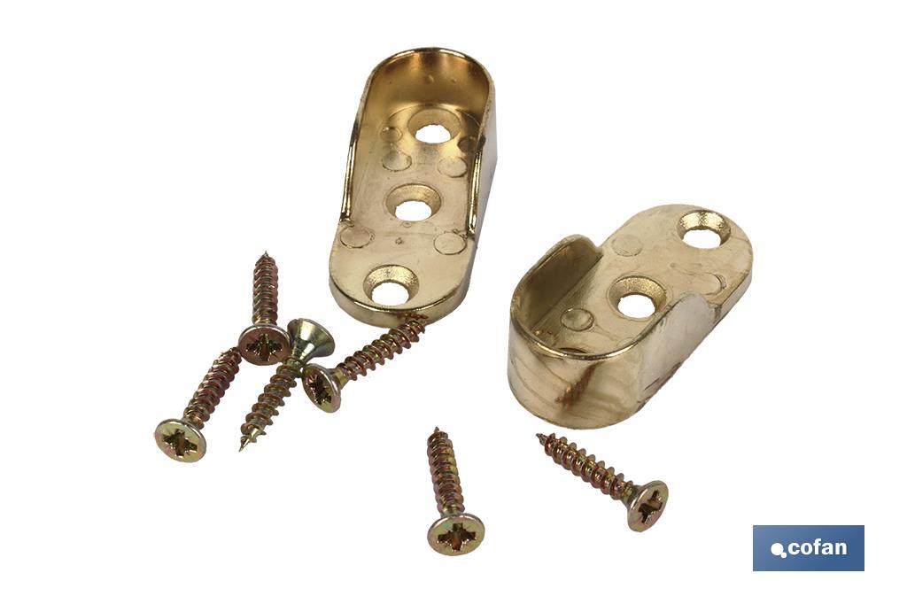 BLÍSTER DE 2 UDS. SOPORTE NIQUELADO PARA BARRA DE ARMARIO VENTA UNITARIA (PACK: 1 UDS) BLÍSTER DE 2 UDS. SOPORTE NIQUELADO PARA BARRA DE ARMARIO VENTA UNITARIA (PACK: 1 UDS)