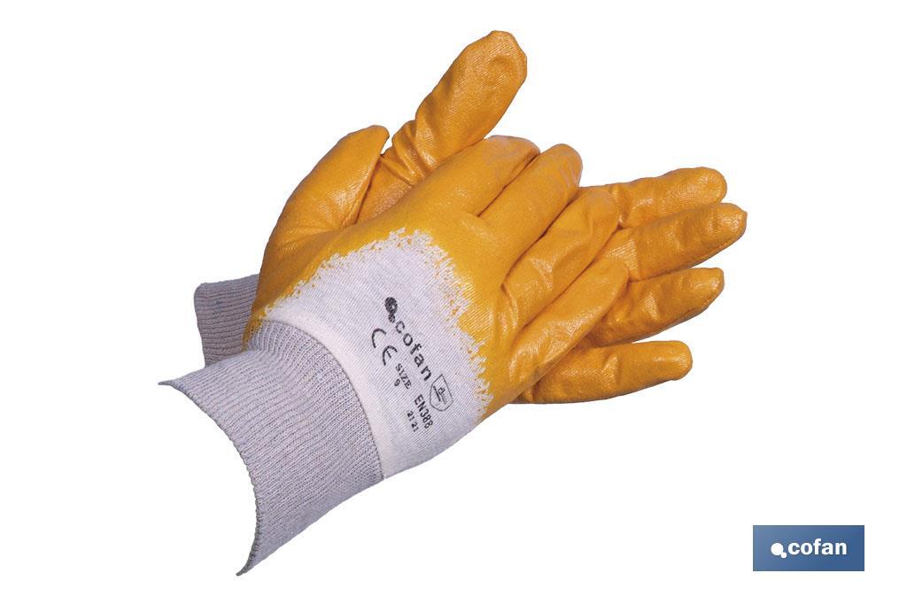 BLÍSTER DE GUANTE DE NITRILO AMARILLO TALLA 8 VENTA UNITARIA (PACK: 1 UDS)