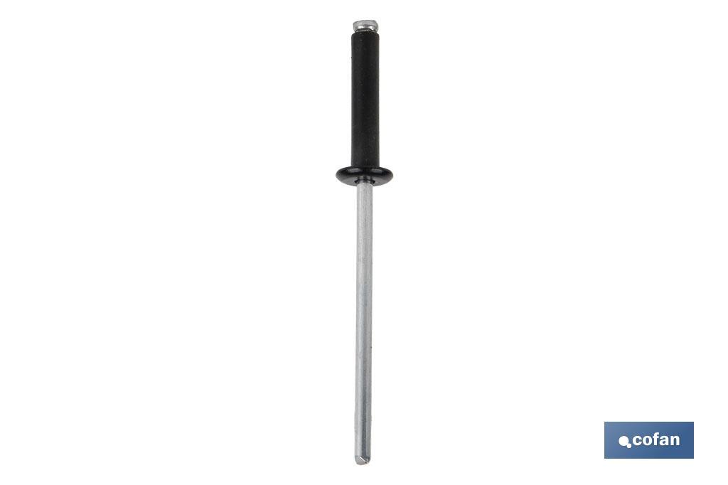 REMACHE ALUMINIO NORMAL NEGRO 3.2 X 10 MM
