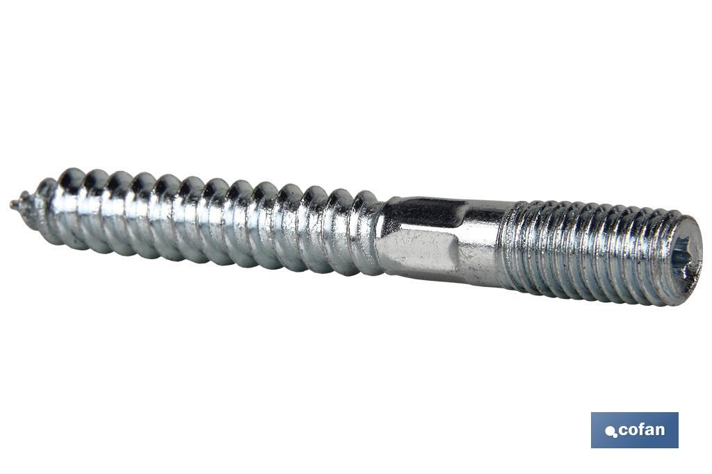 ESPARRAGO DOBLE ROSCA CINCADO HUELLA TORX M6X80