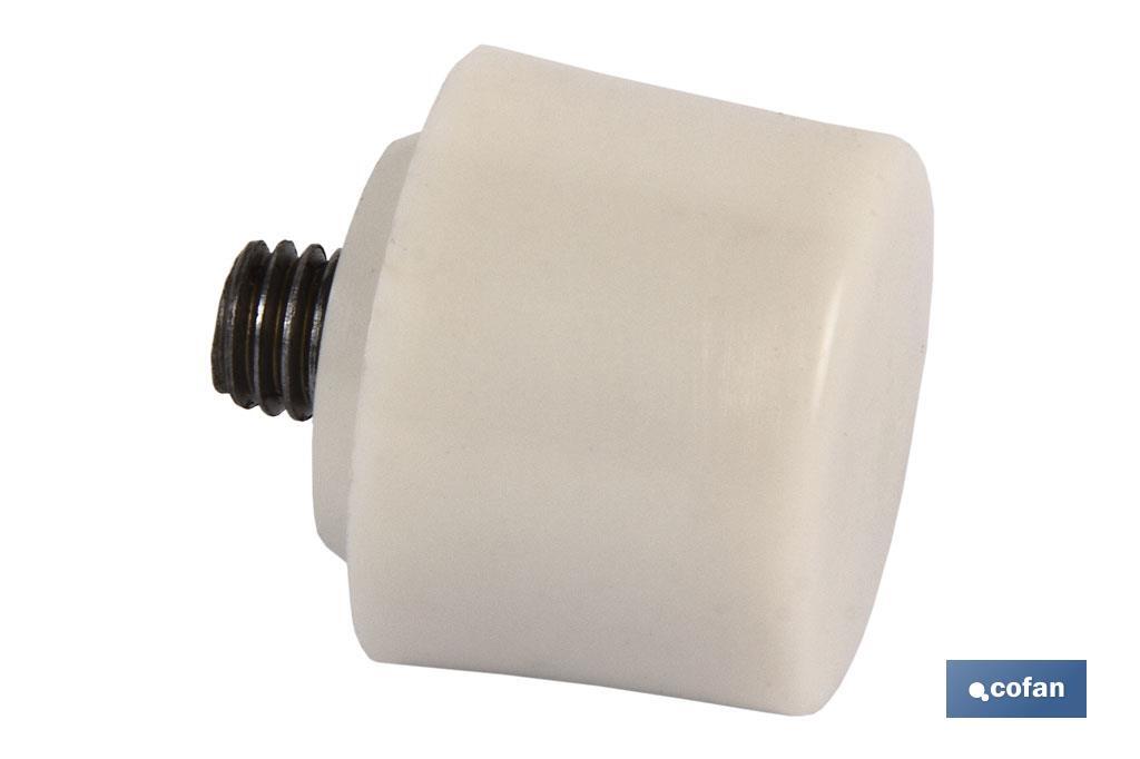 CABEZAL MARTILLO DE NYLON BLANCO Ø28 MM (PACK: 1 UDS)