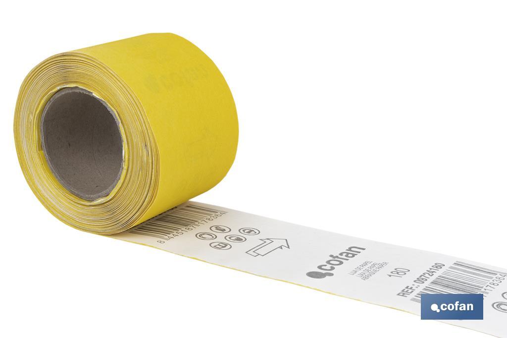 ROLLO LIJA DE PAPEL 100 X 25 M. G.180 (PACK: 1 UDS)